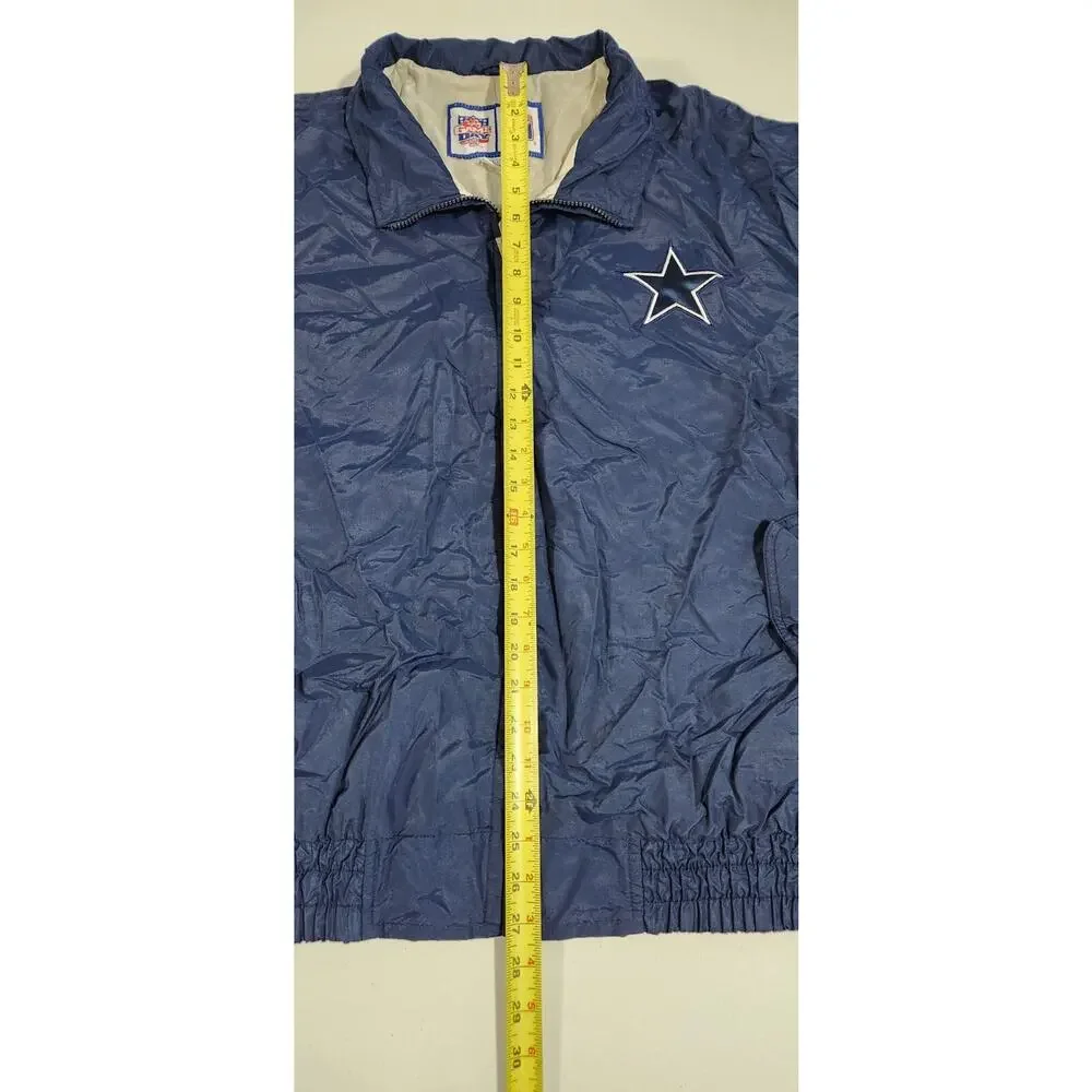 Vintage NFL Game Day Logo 7 Dallas Cowboys Puffer Coat Jacket Sz X Large Zip Up